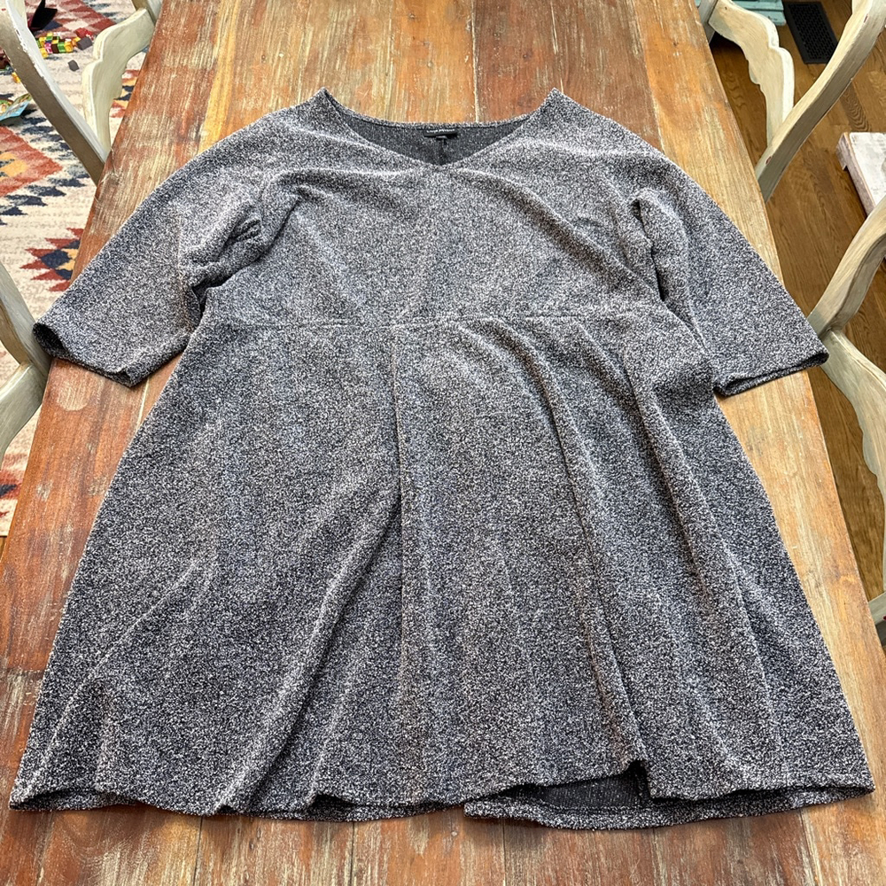 Lane Bryant White Gray Black Dress Plus Size 26 28
